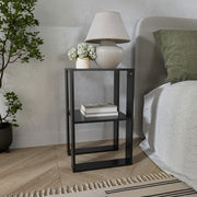 שידת לילה מודרנית לחדר שינה דגם פירנצה שחור