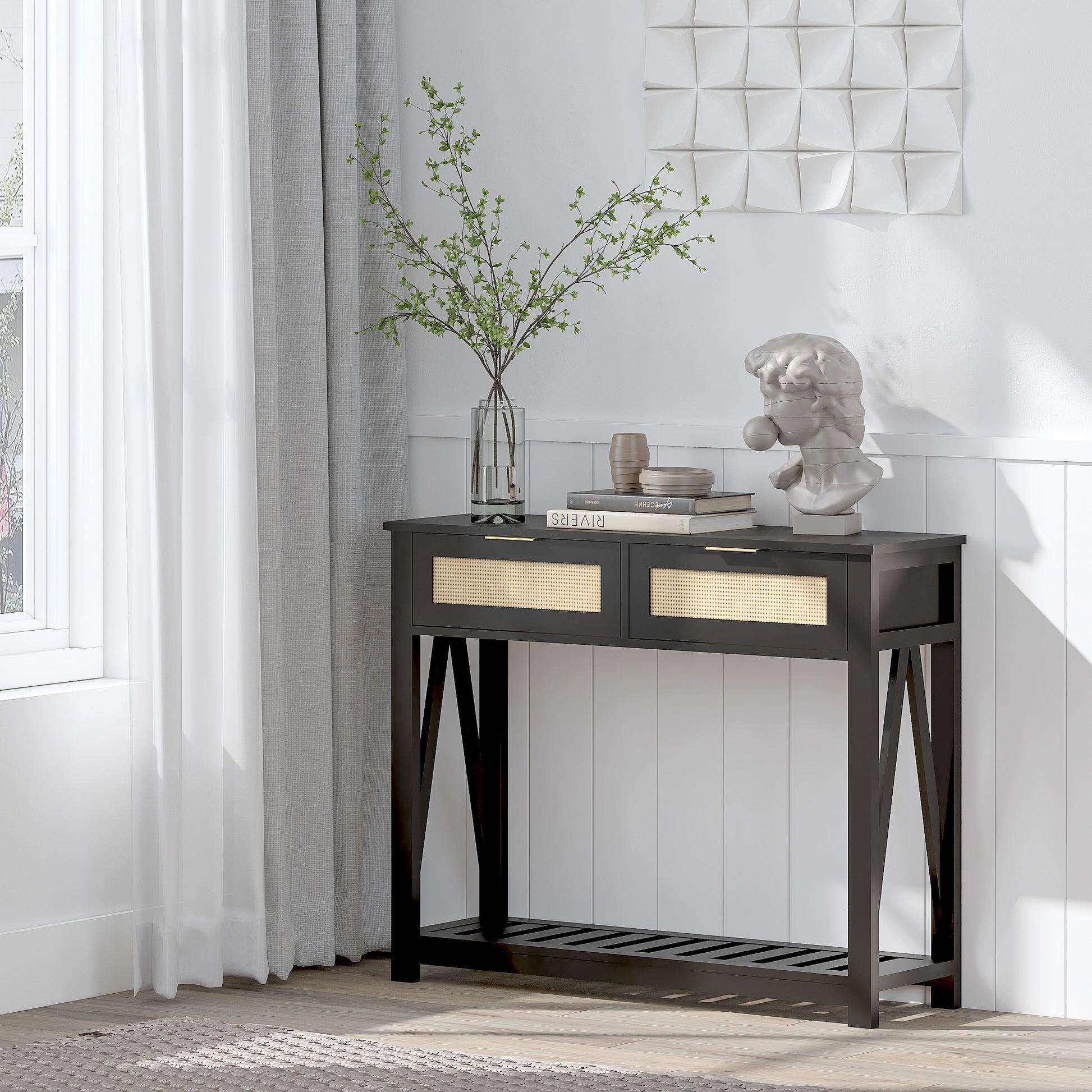 קונסולת כניסה מעוצבת דגם אליס - שחור