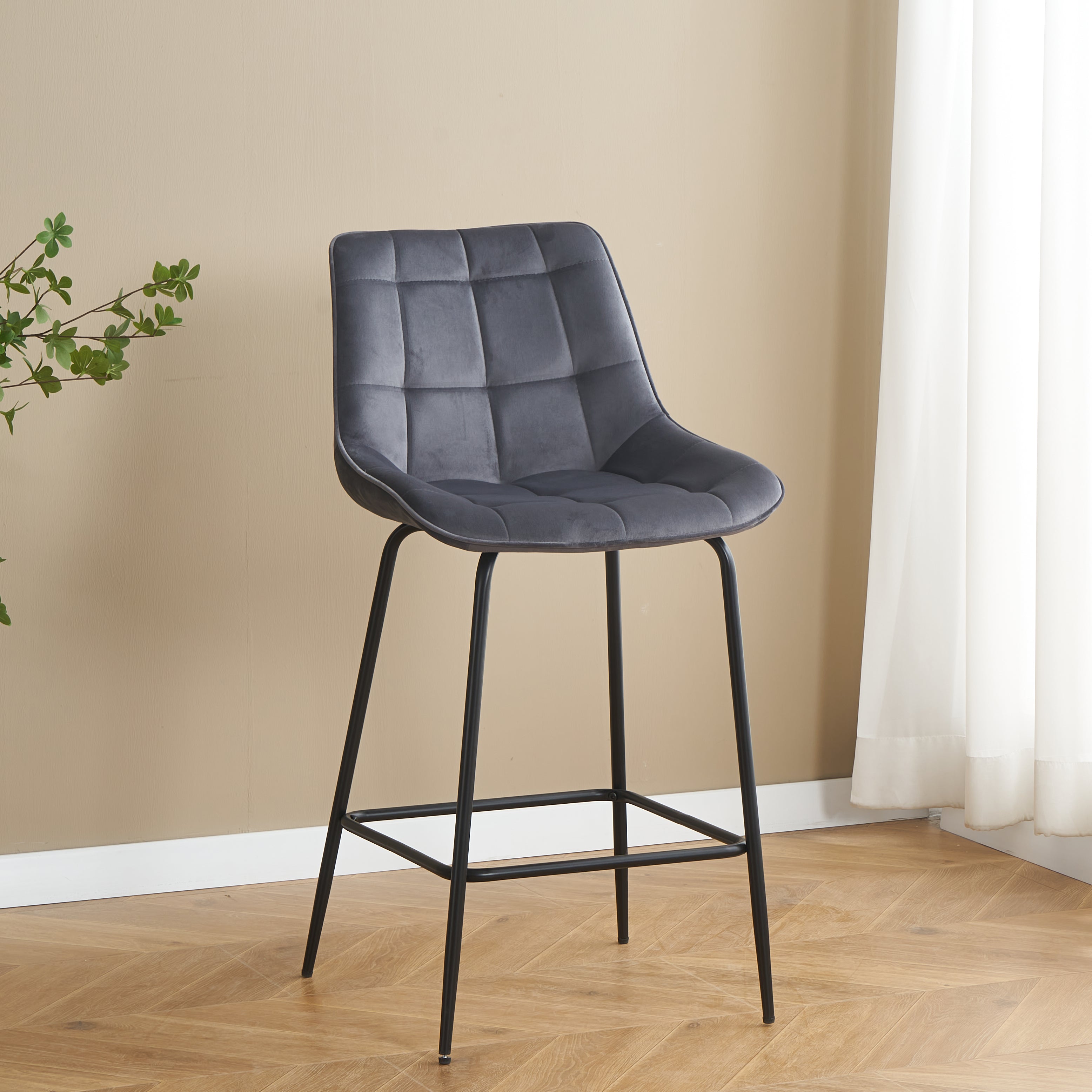 כסא בר דגם ברלין אפור