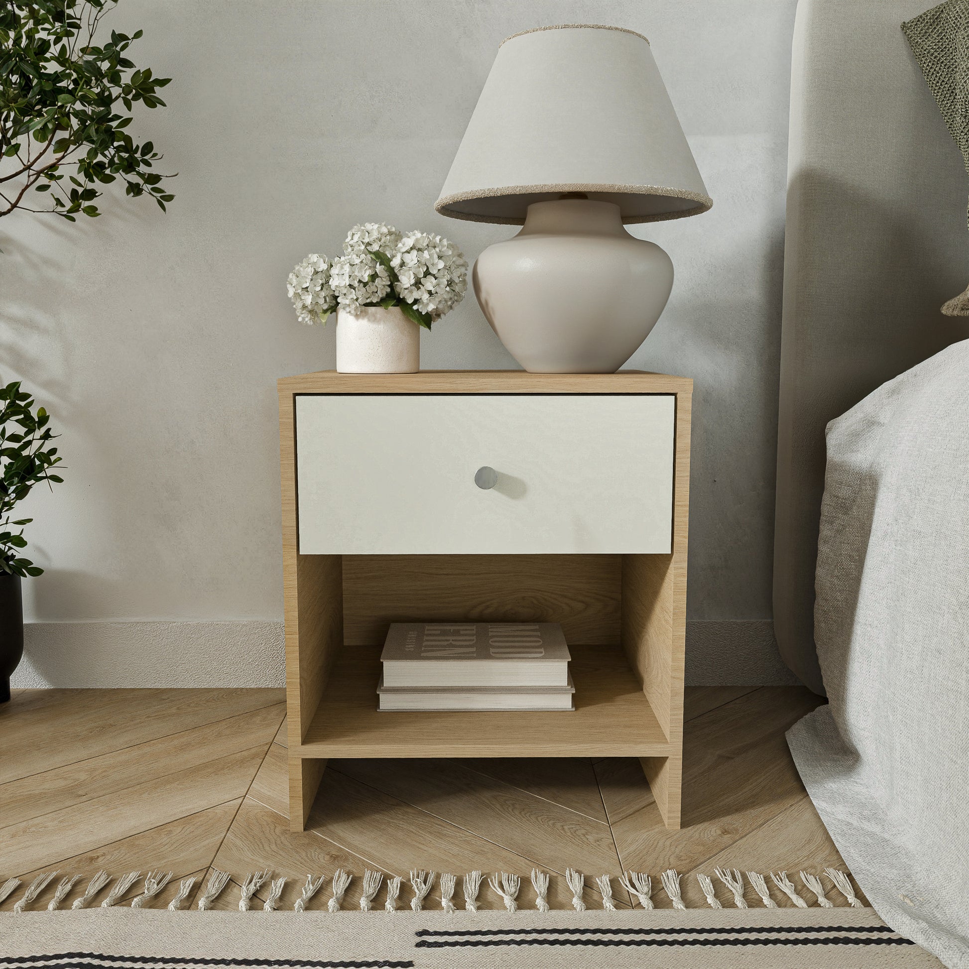 שידת לילה מודרנית לחדר שינה דגם סלין