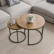 סט שולחנות סלון עגולים מודרנים 40+60