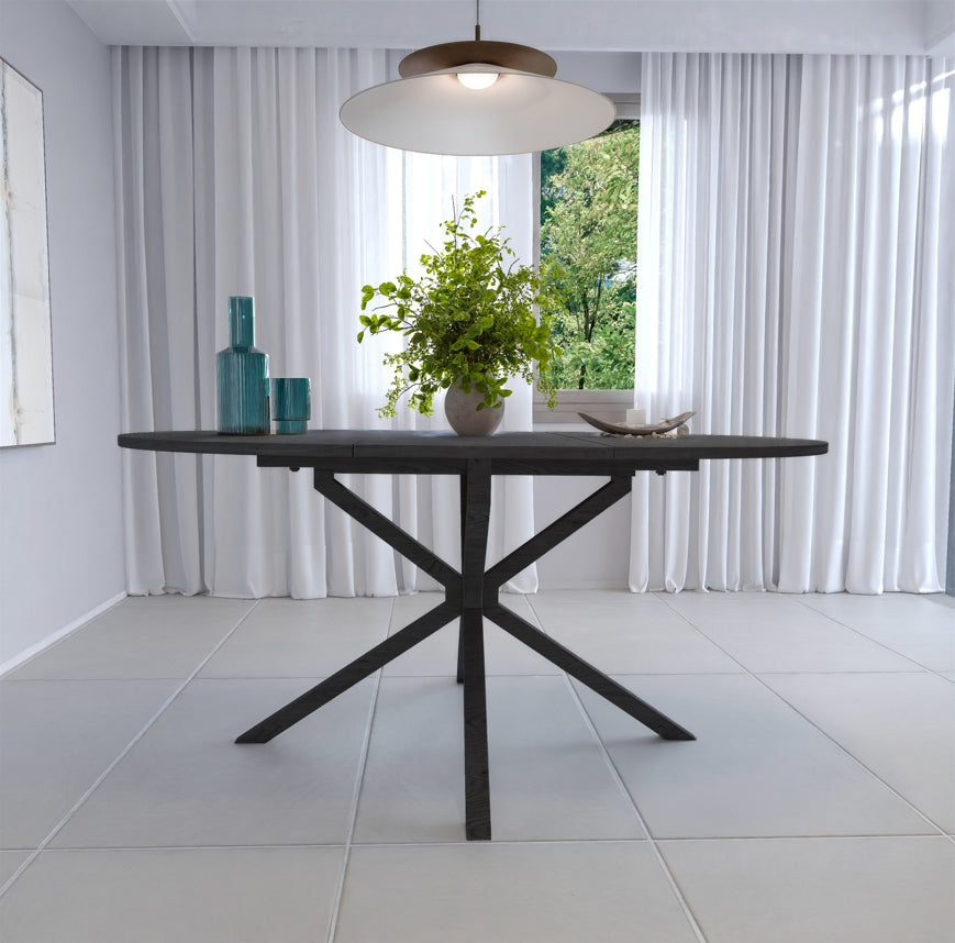 שולחן פינת אוכל נפתח דגם אטלנטה - צבע שחור