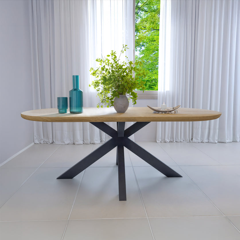 שולחן פינת אוכל מודרני דגם מרסיי - צבע עץ בהיר