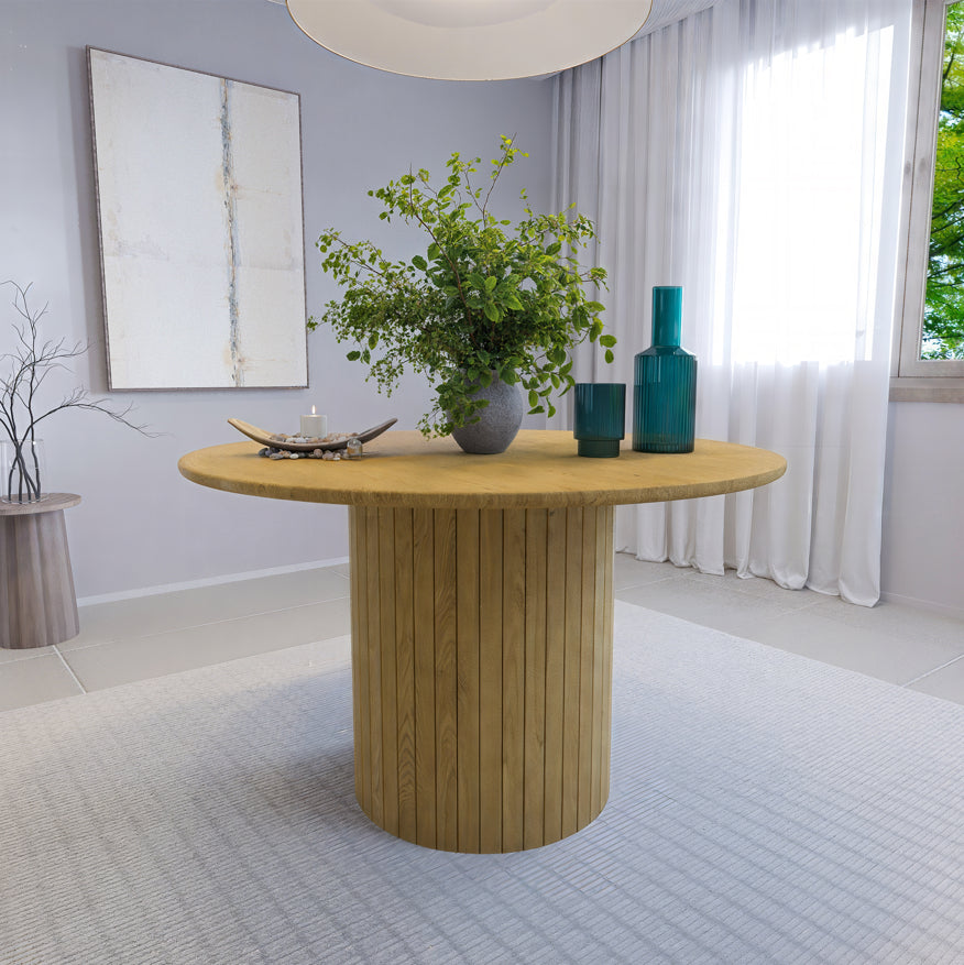 שולחן פינת אוכל מודרני דגם קורפו - צבע עץ בהיר