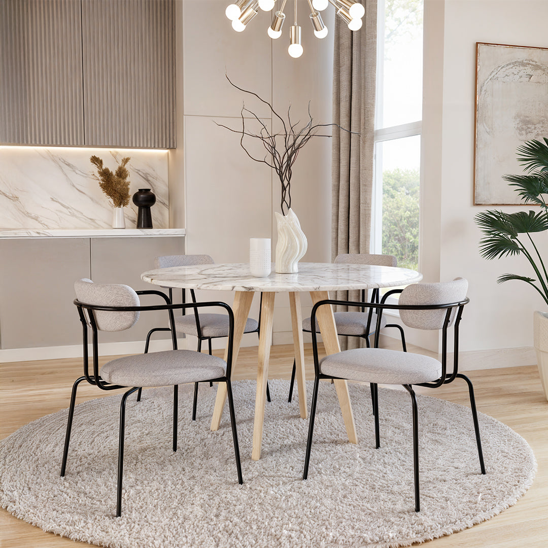 כסא לפינת אוכל דגם מונה - צבע אפור