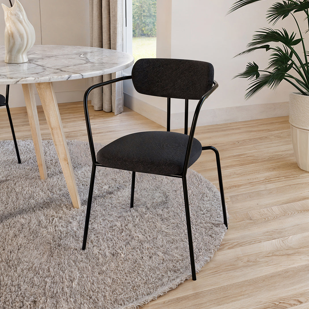 כסא לפינת אוכל דגם מונה - צבע שחור