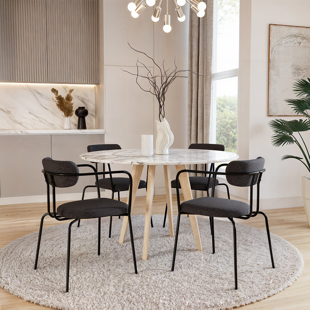 כסא לפינת אוכל דגם מונה - צבע שחור