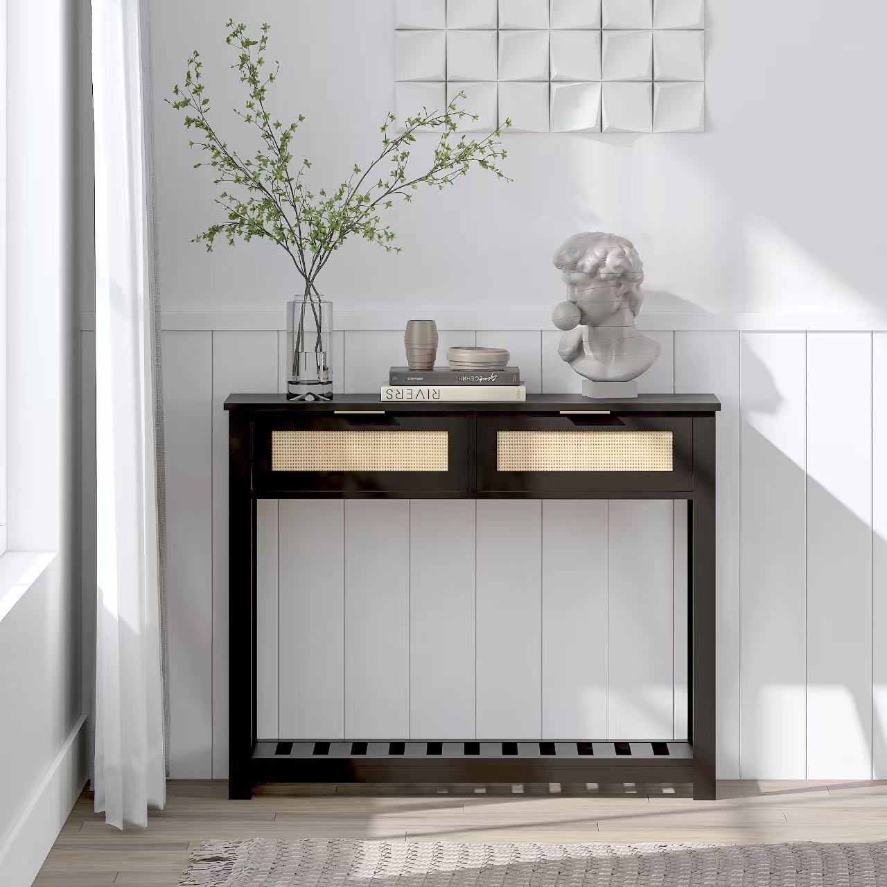 קונסולת כניסה מעוצבת דגם אליס - שחור