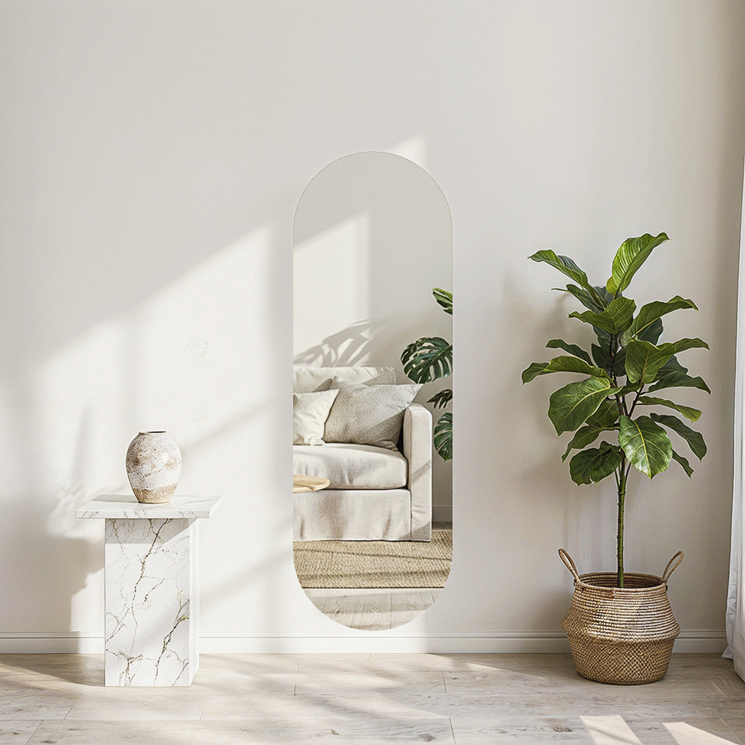 מראת גוף אובלית 150*50 ס"מ ללא מסגרת