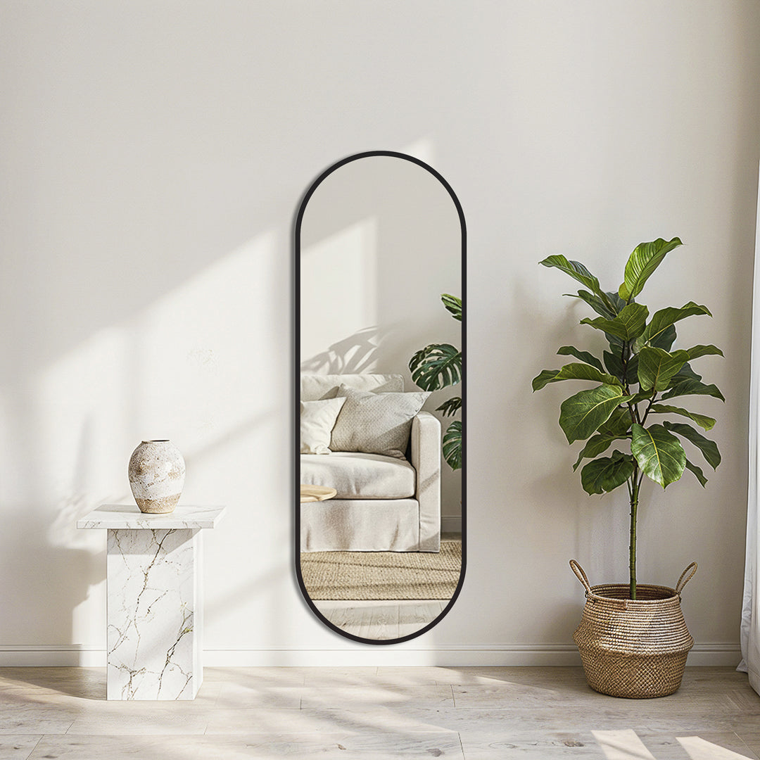 מראת גוף אובלית 150*50 ס"מ שחור