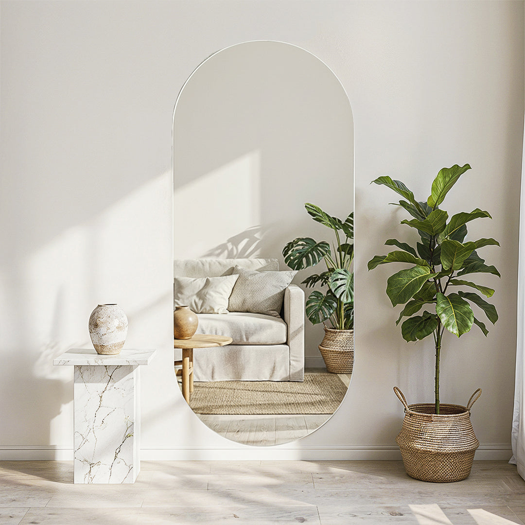 מראת גוף אובלית 180*80 ס"מ ללא מסגרת