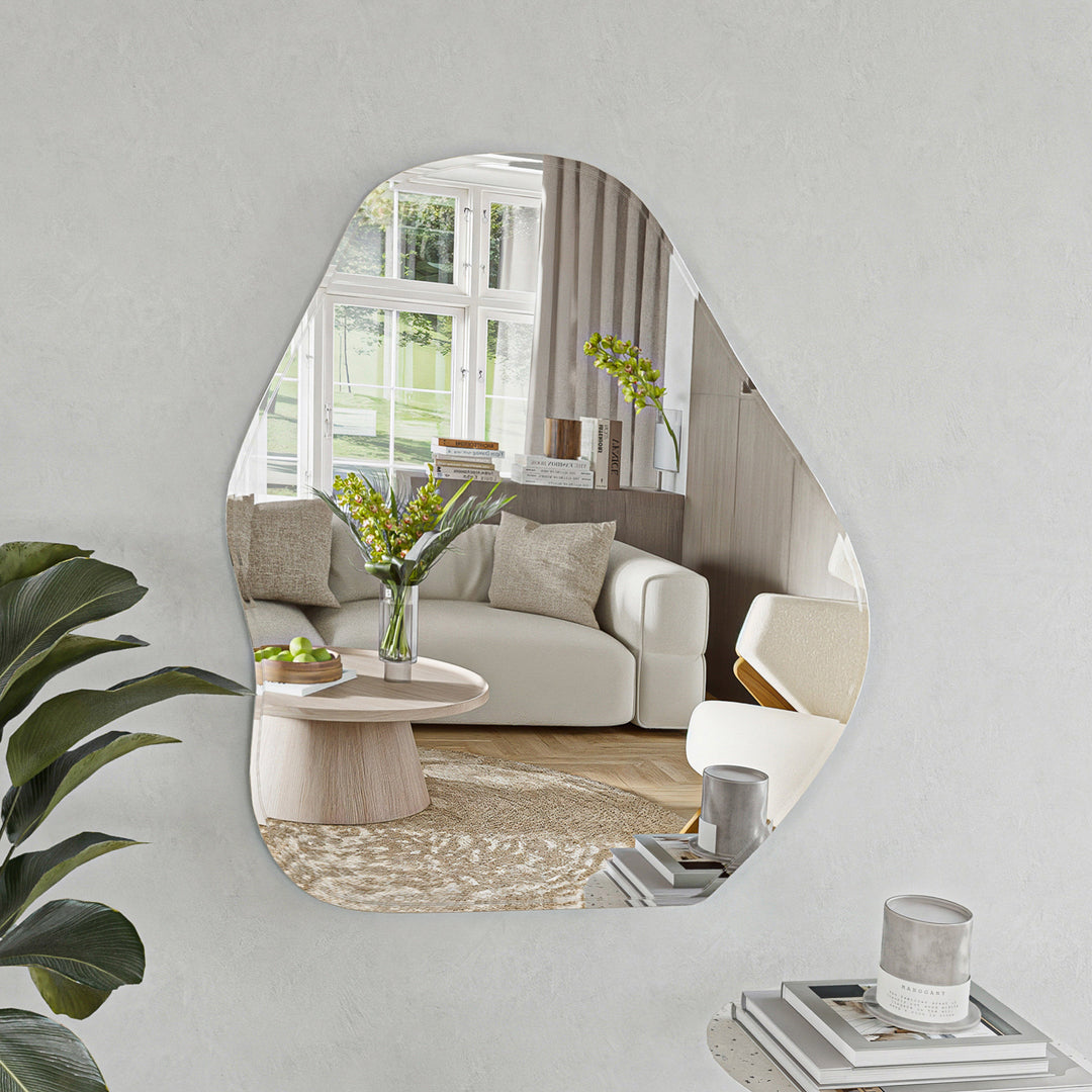 מראה אמורפית ללא מסגרת במגוון גדלים - דגם קורפו