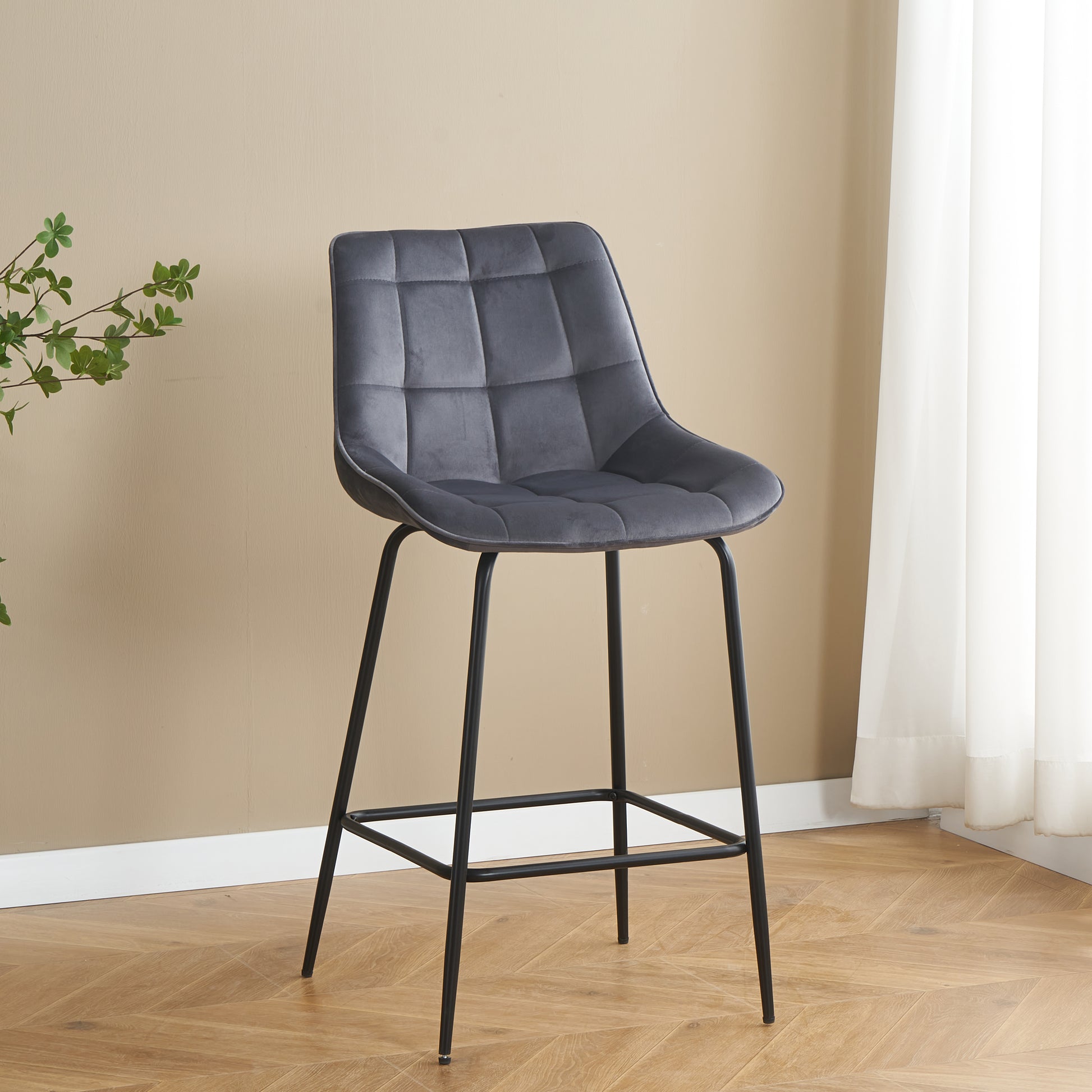 כסא בר דגם ברלין אפור