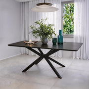 שולחן פינת אוכל נפתח דגם גאיה - צבע שחור