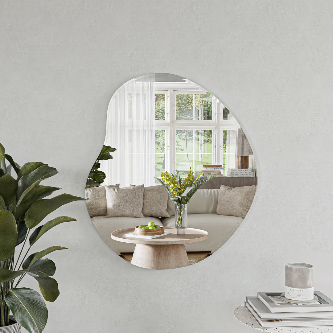 מראה אמורפית ללא מסגרת במגוון גדלים - דגם סורנטו 60x68 ס"מ