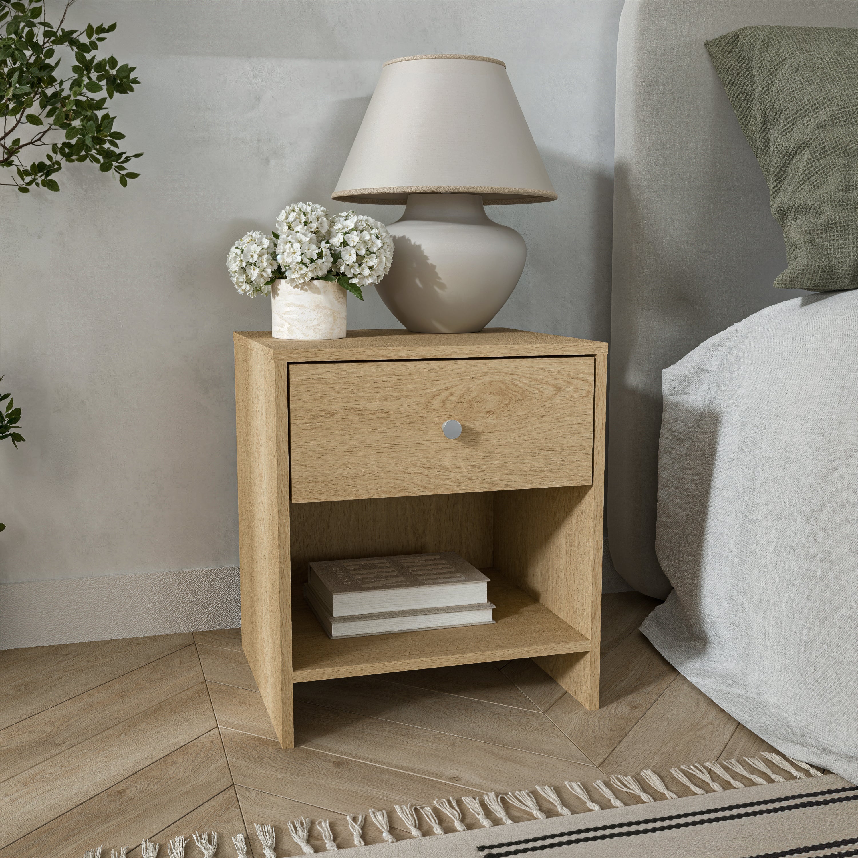 שידת לילה מודרנית לחדר שינה דגם סלין אלון