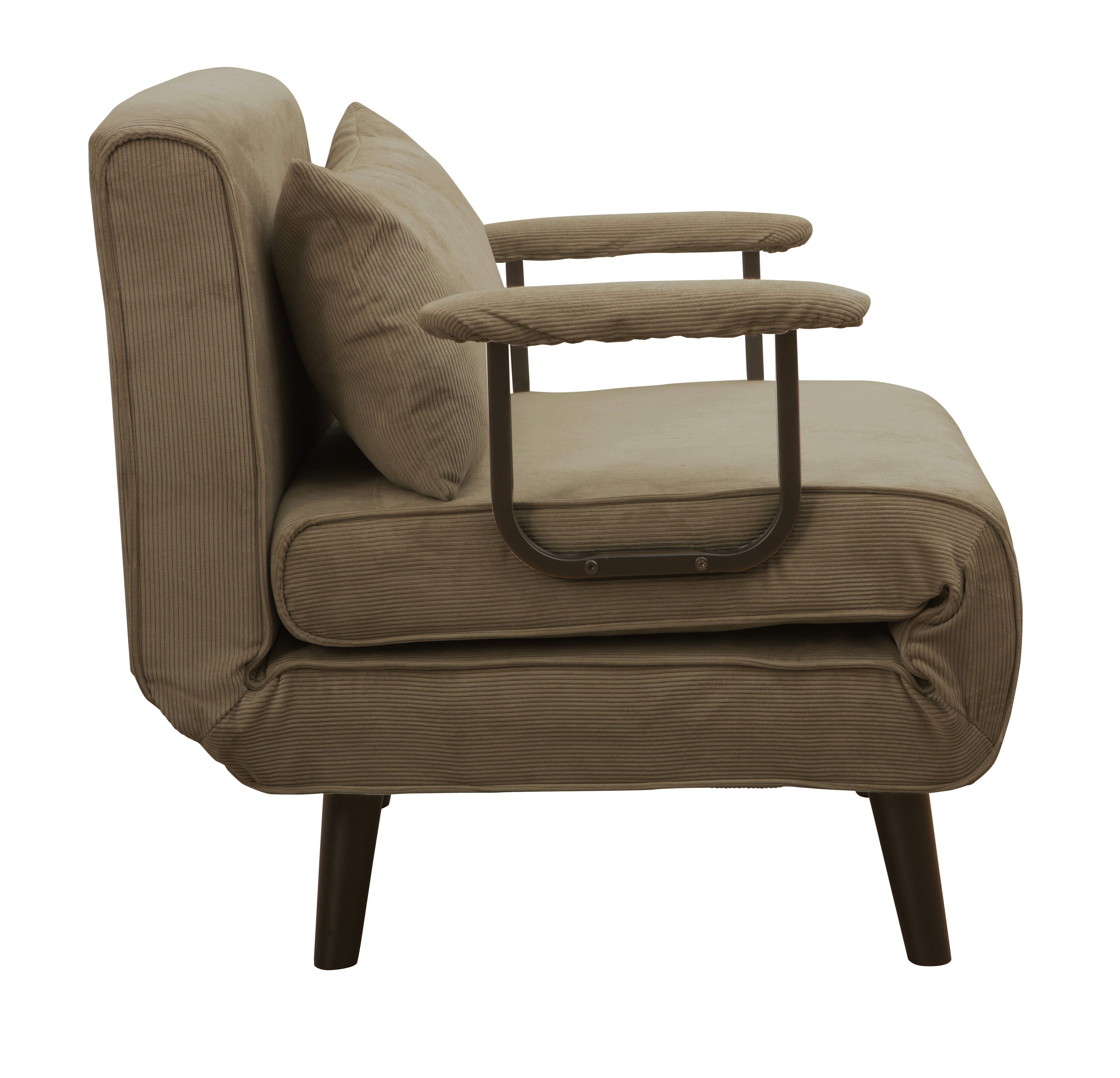 כורסה נפתחת למיטה מעוצבת דגם מילה - צבע חום