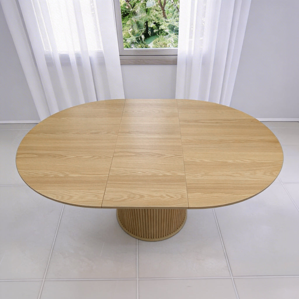 שולחן פינת אוכל נפתח דגם מרבלה - צבע עץ בהיר