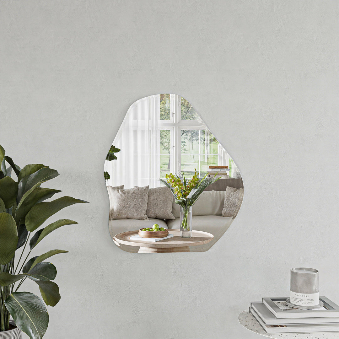 מראה אמורפית ללא מסגרת במגוון גדלים - דגם קורפו