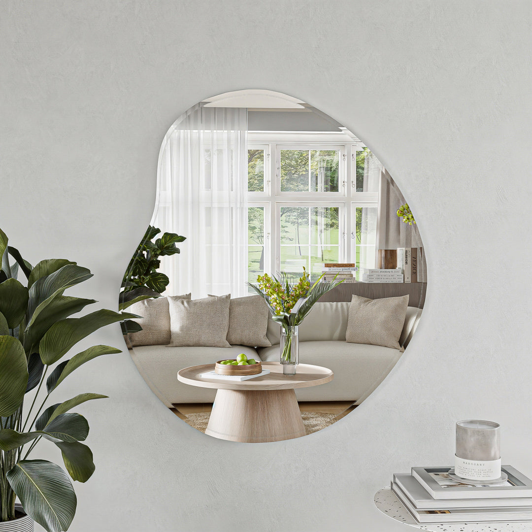 מראה אמורפית ללא מסגרת במגוון גדלים - דגם סורנטו 84x95 ס"מ