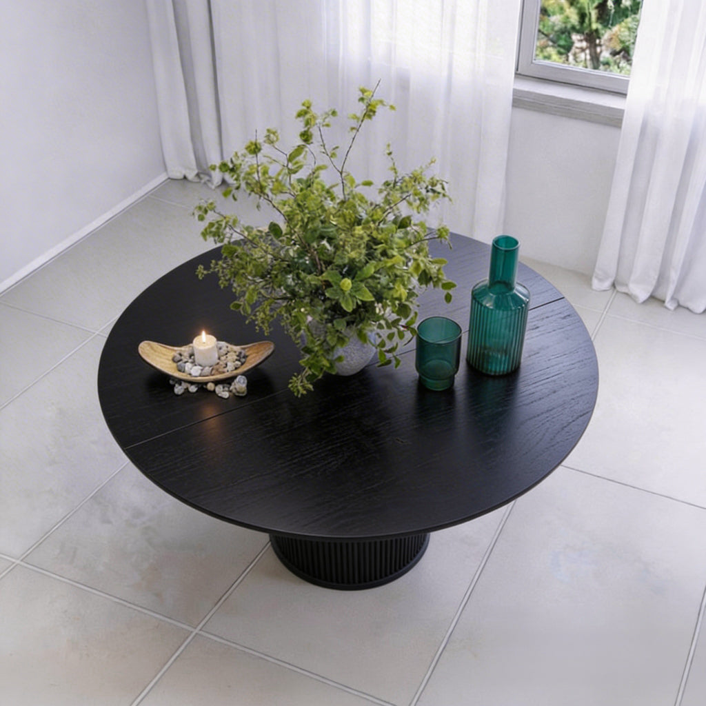 שולחן פינת אוכל נפתח דגם מרבלה - צבע שחור