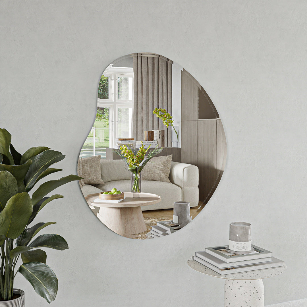 מראה אמורפית ללא מסגרת במגוון גדלים - דגם סורנטו 75x85 ס"מ