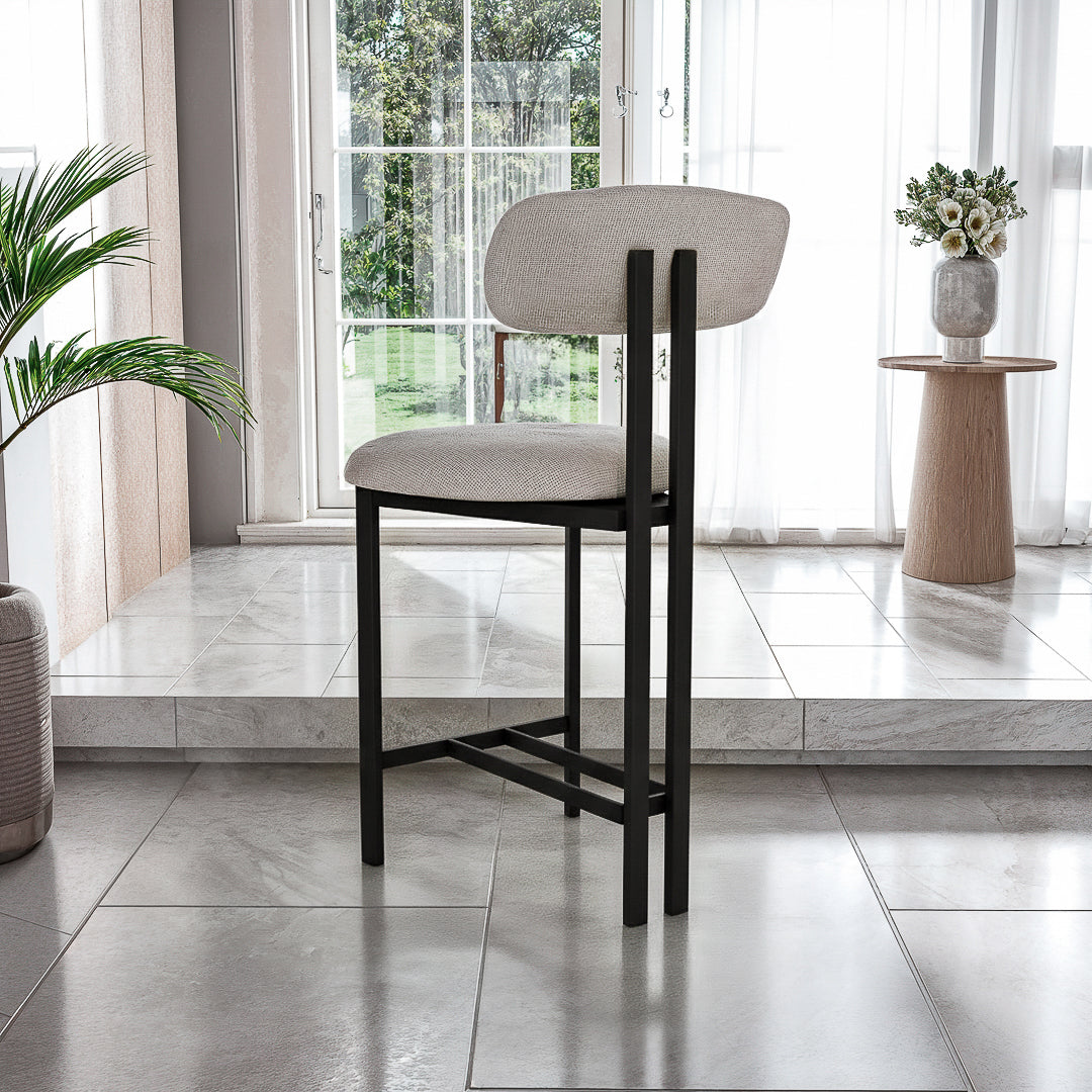 כסא בר דגם אמלפי - צבע שחור