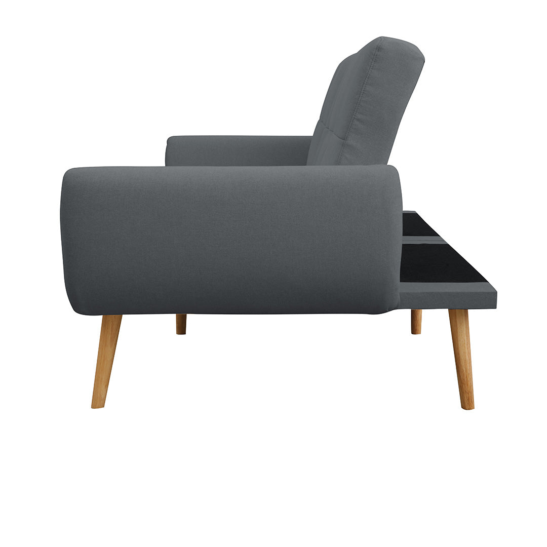 ספה נפתחת מעוצבת דגם קמילה - צבע אפור כהה