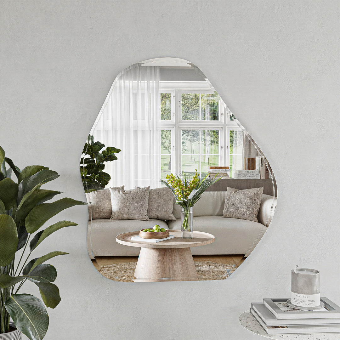 מראה אמורפית ללא מסגרת במגוון גדלים - דגם קורפו 84x95 ס"מ