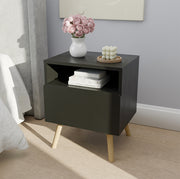 שידת לילה מודרנית לחדר שינה דגם טורינו שחור